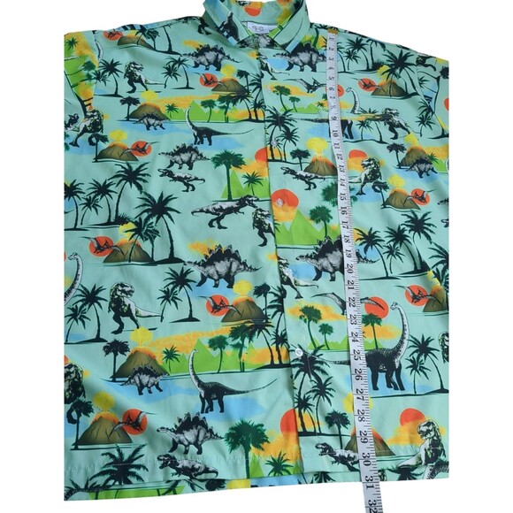 Funny Guy Creation Dinosaur Button Down  Mens XXL Shirt - Picture 4 of 10